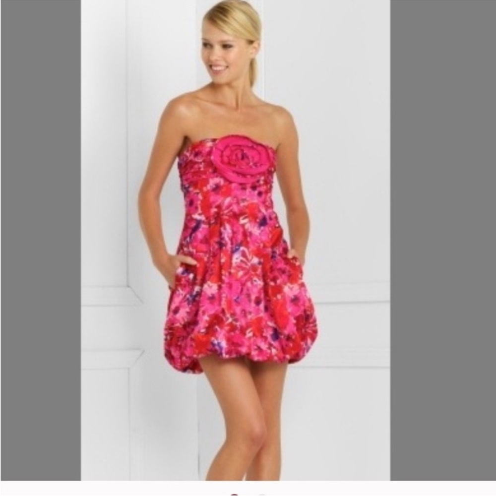BCBGMAXAZRIA Printed bubble dress size 10